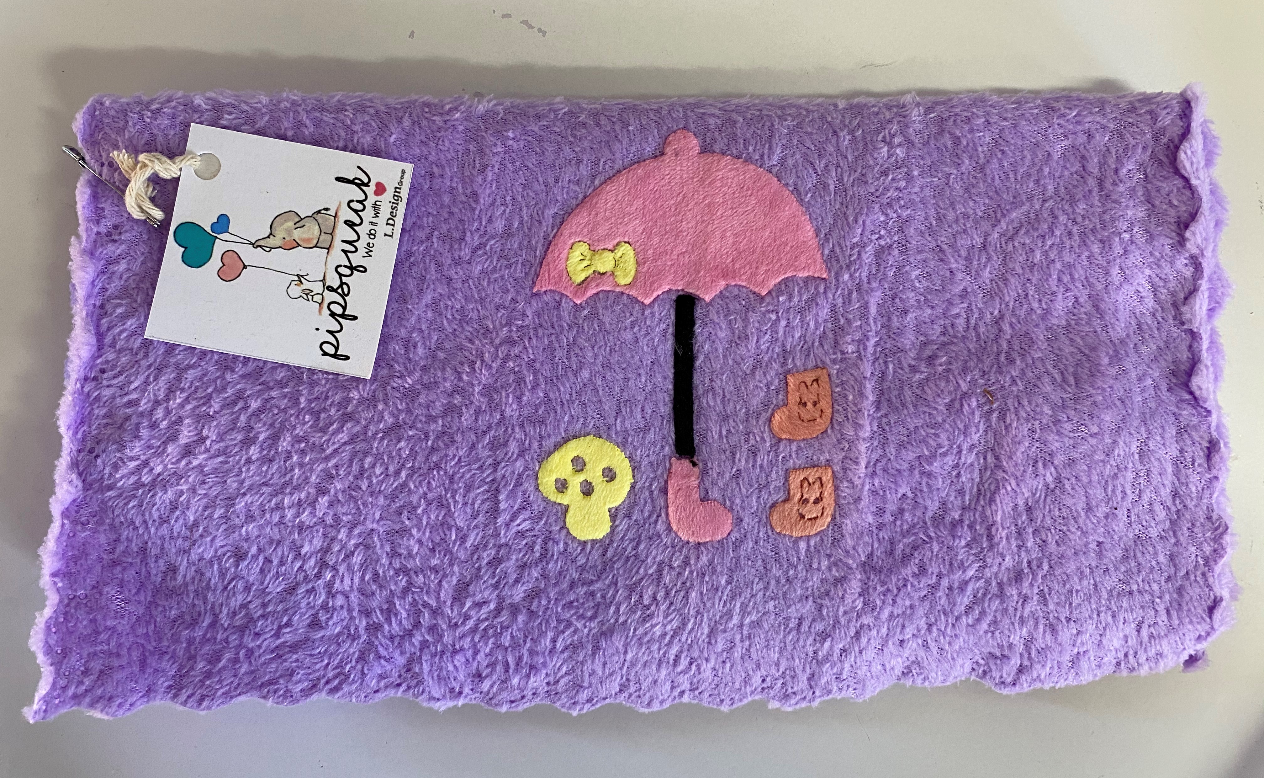 microfibre-drooling-towel-purple-pink-umbrella